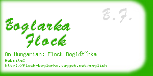 boglarka flock business card